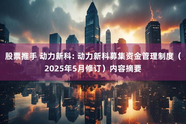 股票推手 动力新科: 动力新科募集资金管理制度（2025年5月修订）内容摘要
